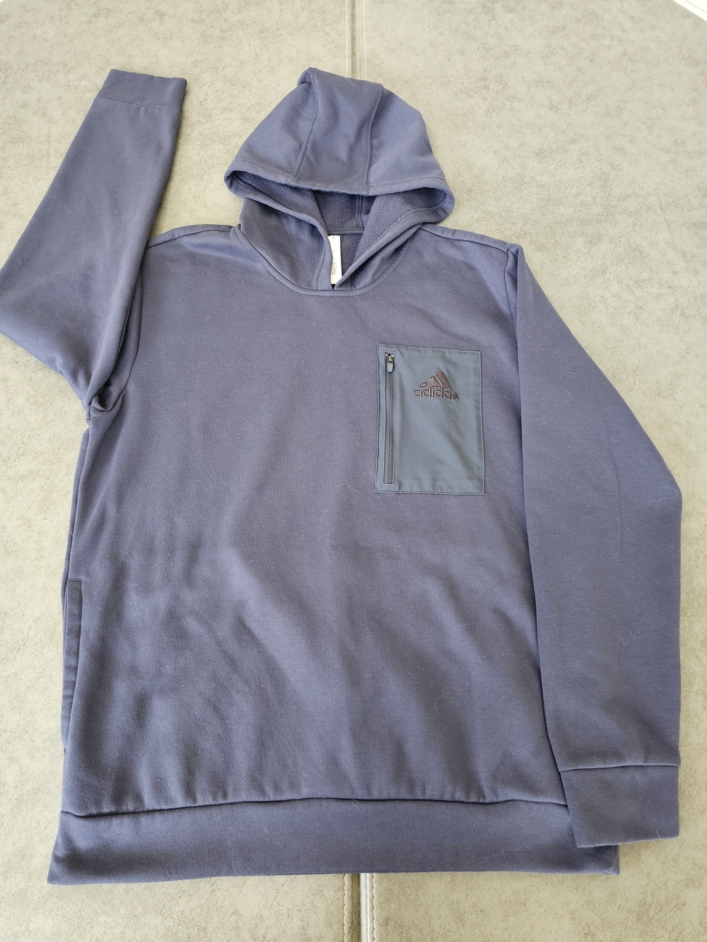 Adidas Men's Navy Hooded Pullover Sweatshirt Size Large